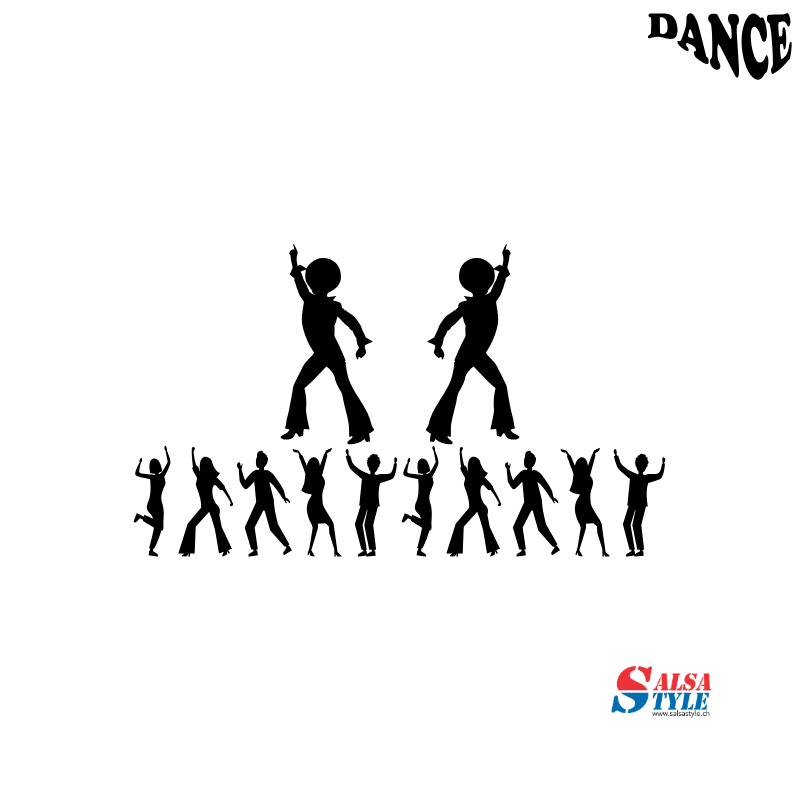 Danseurs en ligne lors d’une initiation salsa ou bachata – Salsa Style Genève