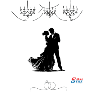Couple de mariés dansant leur ouverture de bal – prestation salsa personnalisée Genève