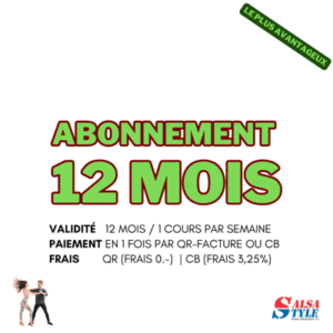 Abonnement 12 mois cours de salsa bachata et kizomba à Genève - Salsa Style