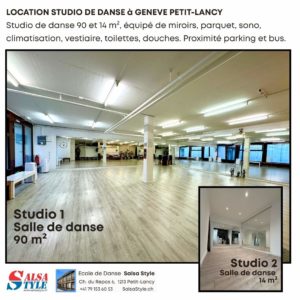 Location salle de danse à Genève Petit-Lancy Studio de danse 90 et 14 m² -2