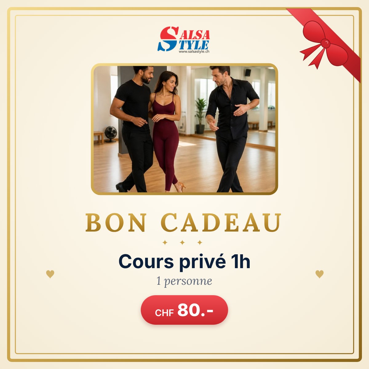 Bon cadeau cours privé Salsa Style Genève
